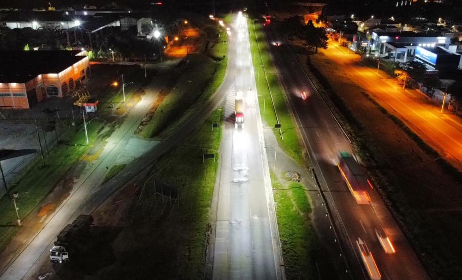 Com 500 metros iluminados, modernização do Contorno Sul de Curitiba já atende usuários