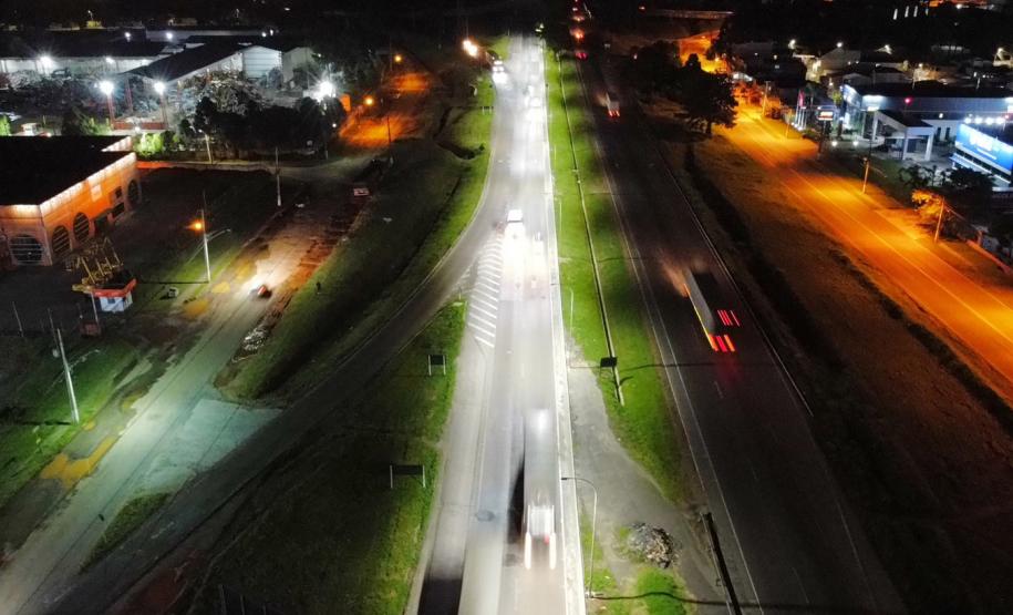 Com 500 metros iluminados, modernização do Contorno Sul de Curitiba já atende usuários