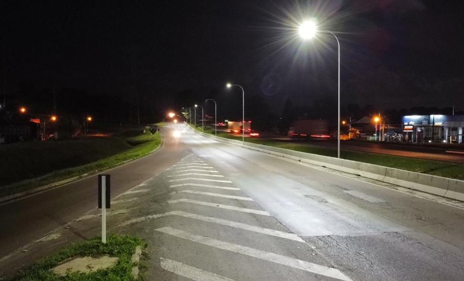 Com 500 metros iluminados, modernização do Contorno Sul de Curitiba já atende usuários