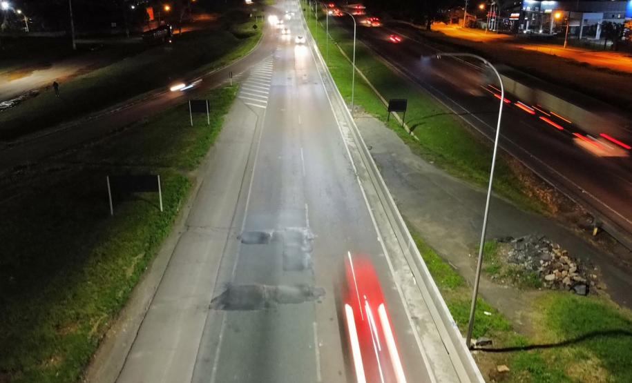 Com 500 metros iluminados, modernização do Contorno Sul de Curitiba já atende usuários