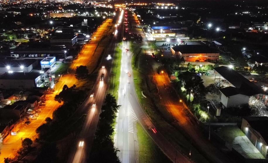 Com 500 metros iluminados, modernização do Contorno Sul de Curitiba já atende usuários