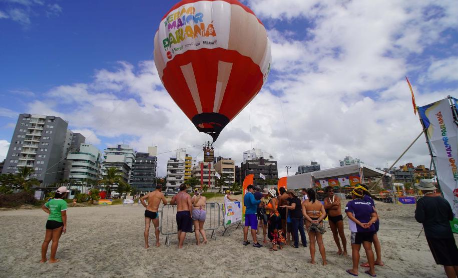 Beleza contemplada do alto: voo de balão estreia no Verão Maior Paraná