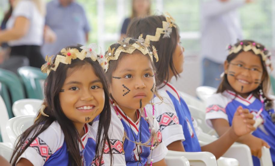 Manoel Ribas, 02 de fevereiro do 2023 - O governador Carlos Massa Ratinho Junior entregou na manhã desta quinta-feira as obras de ampliação no Colégio Estadual Indígena Cacique Gregório Kaekchot, na terra indigina Ivaí.