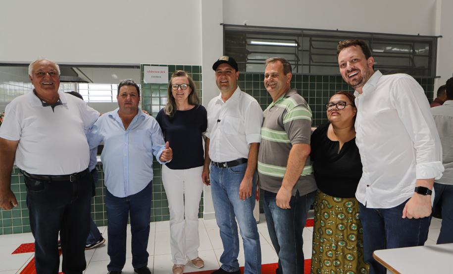 Manoel Ribas, 02 de fevereiro do 2023 - O governador Carlos Massa Ratinho Junior entregou na manhã desta quinta-feira as obras de ampliação no Colégio Estadual Indígena Cacique Gregório Kaekchot, na terra indigina Ivaí.
