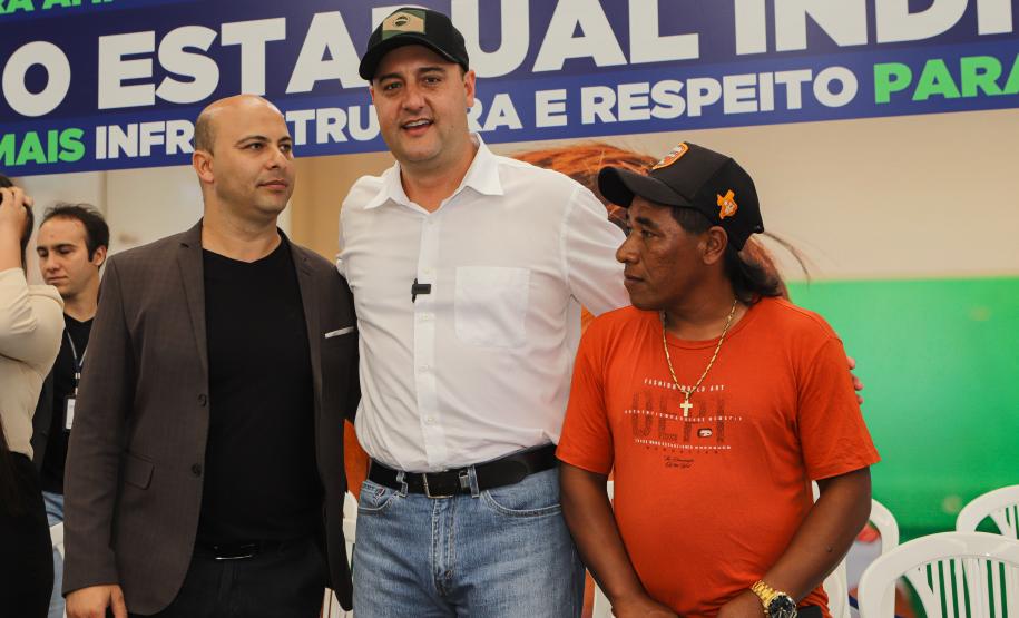 Manoel Ribas, 02 de fevereiro do 2023 - O governador Carlos Massa Ratinho Junior entregou na manhã desta quinta-feira as obras de ampliação no Colégio Estadual Indígena Cacique Gregório Kaekchot, na terra indigina Ivaí.