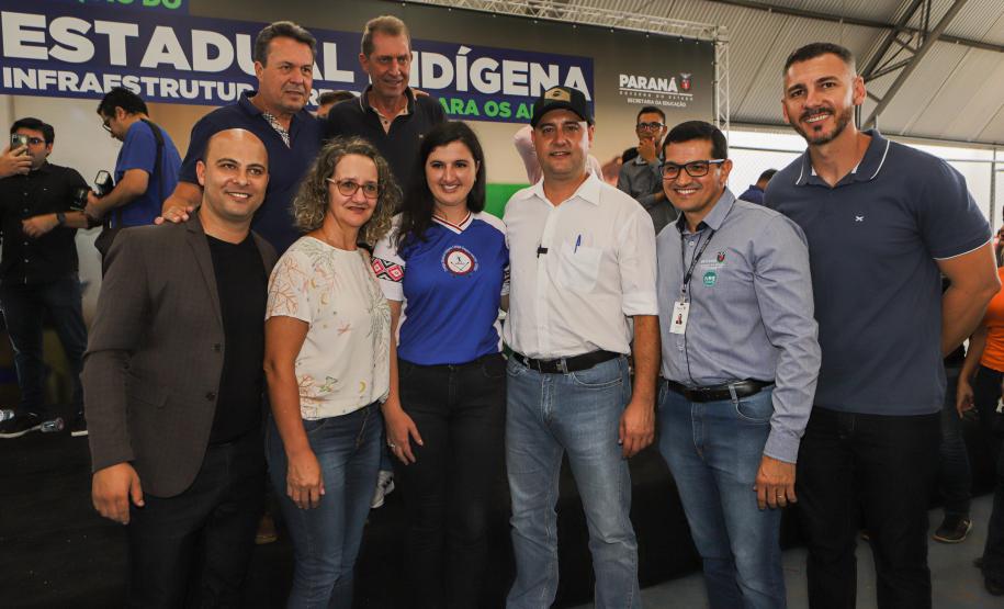 Manoel Ribas, 02 de fevereiro do 2023 - O governador Carlos Massa Ratinho Junior entregou na manhã desta quinta-feira as obras de ampliação no Colégio Estadual Indígena Cacique Gregório Kaekchot, na terra indigina Ivaí.