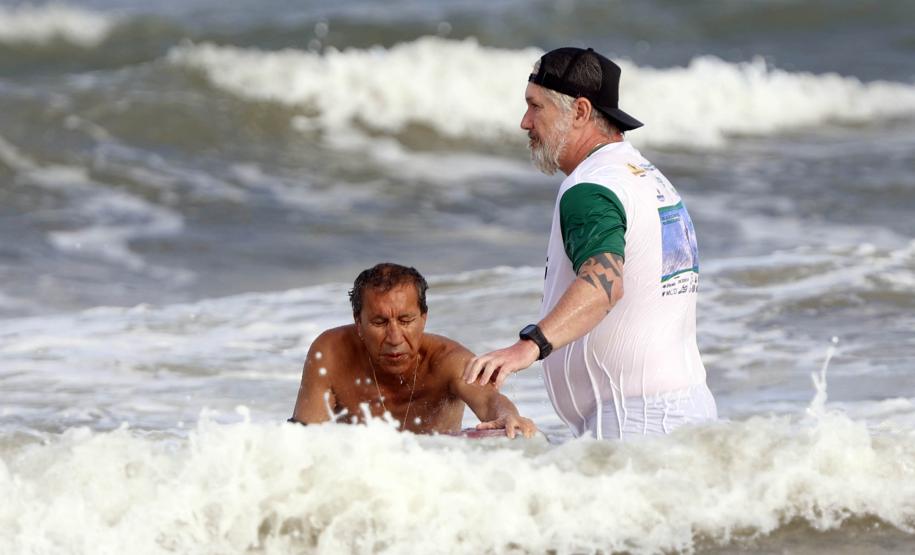 Verão Maior Paraná - Praia Brava de Guaratuba Federação Paranaense de Bodyboarding, do Instituto Guaramar e da prefeitura de Guaratuba, promoveram um evento com PCD - pessoas com deficiência, de pratica do esporte Bodyboarding.