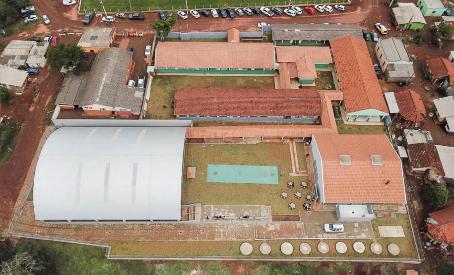 Manoel Ribas, 02 de fevereiro do 2023 - O governador Carlos Massa Ratinho Junior entregou na manhã desta quinta-feira as obras de ampliação no Colégio Estadual Indígena Cacique Gregório Kaekchot, na terra indigina Ivaí.