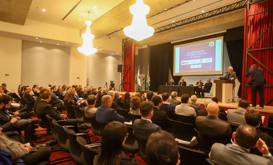 Piana apresenta ações do Estado a empresários durante evento das 100 maiores S/A do Paraná