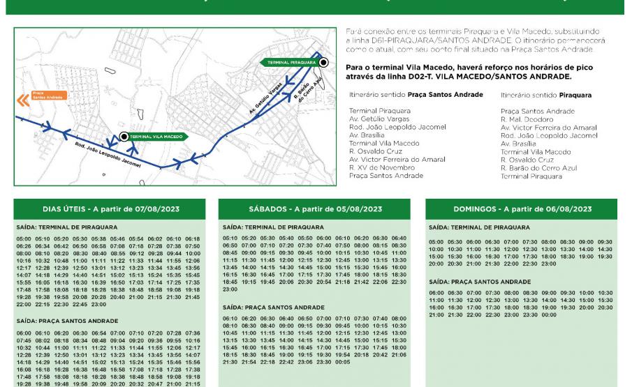 Novo Terminal de Piraquara será inaugurado no dia 5; veja as mudanças nas linhas de ônibus