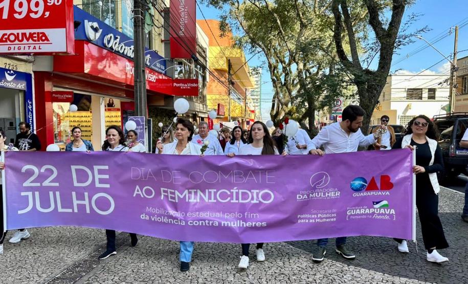 GUARAPUAVA - 22 - 07- 2023 - programação da Campanha Paraná Unido no Combate ao Feminicídio
