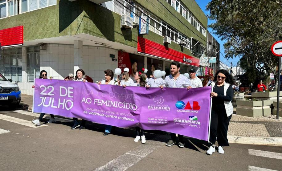 GUARAPUAVA - 22 - 07- 2023 - programação da Campanha Paraná Unido no Combate ao Feminicídio
