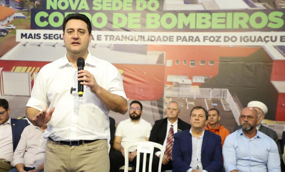 Governador inaugura nova sede do Corpo de Bombeiros de Foz do Iguaçu, a maior do Estado
