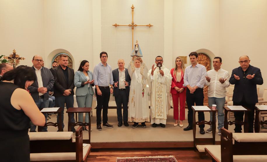 Palácio Iguaçu recebe imagem peregrina de Nossa Senhora do Rocio, Padroeira do Paraná