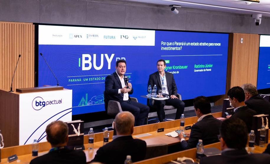 Governador Ratinho Junior apresenta potencial do Paraná a investidores brasileiros