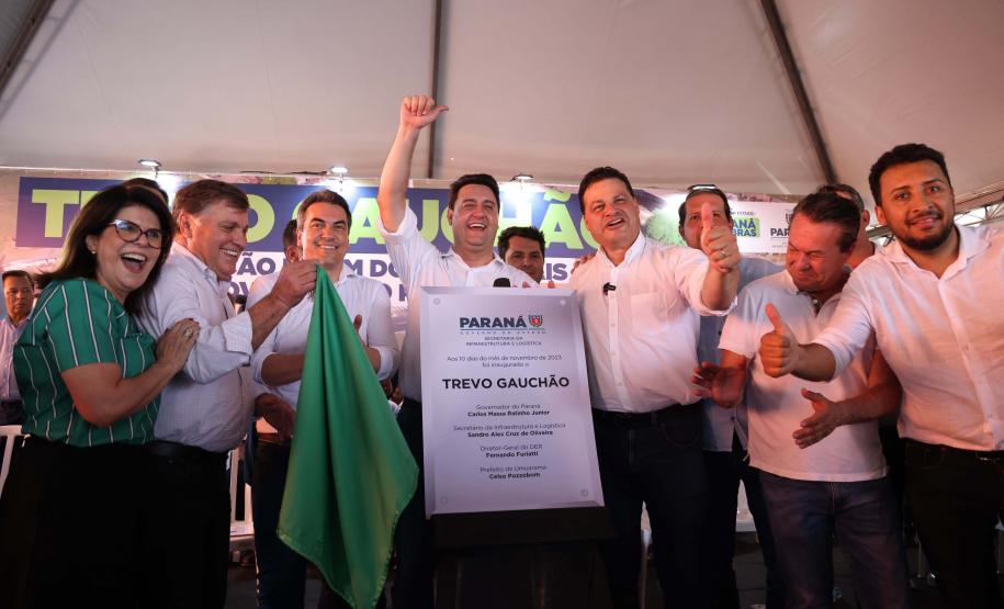 Governador entrega obras no Trevo Gauchão e a duplicação da PR-323 em Umuarama
