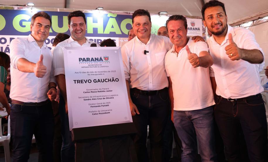 Governador entrega obras no Trevo Gauchão e a duplicação da PR-323 em Umuarama