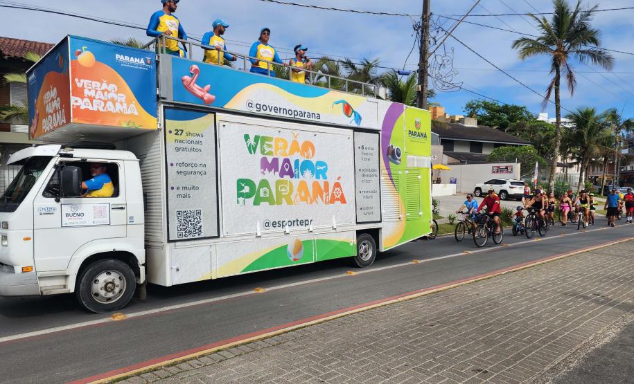 Passeio ciclístico é opção de exercício e lazer dentro do Verão Maior Paraná