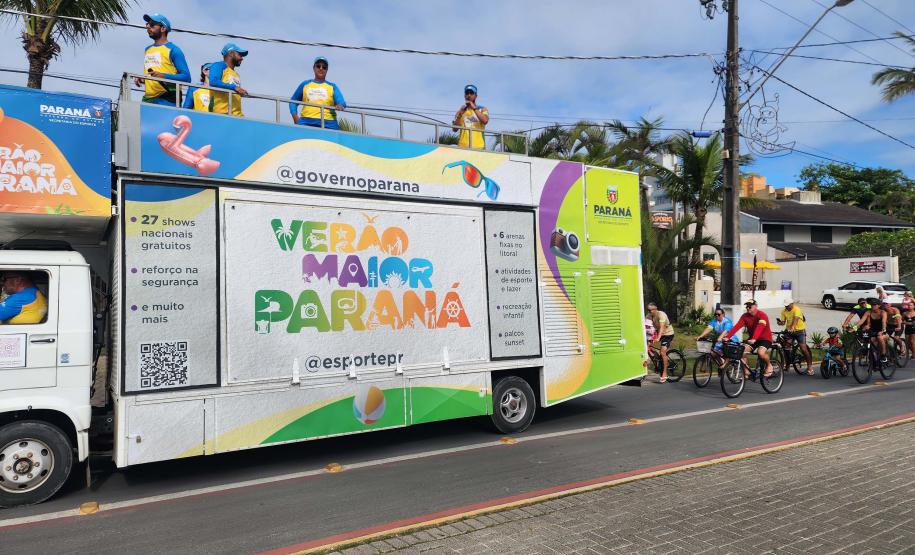 Passeio ciclístico é opção de exercício e lazer dentro do Verão Maior Paraná