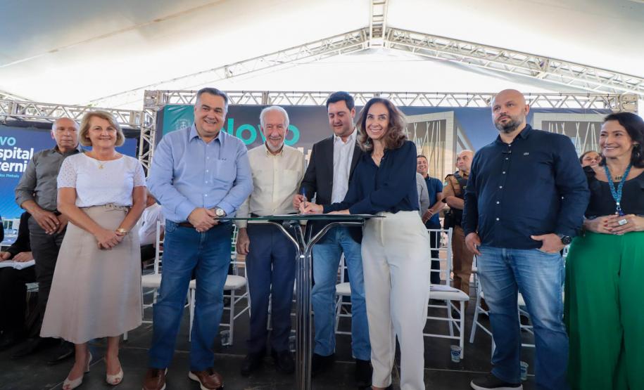 O governador Carlos Massa Ratinho Junior anuncia nesta quarta-feira (13) a liberação de R$ 60 milhões e o lançamento da pedra fundamental para a construção do novo hospital municipal de São José dos Pinhais, na Região Metropolitana de Curitiba.