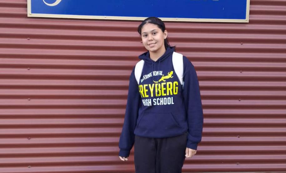 Júlia Oliveira, de Lindoeste, sentiu evolução no inglês já nos primeiros dias de Nova Zelândia.