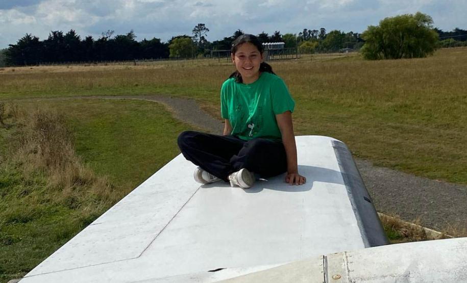 Júlia Oliveira, de Lindoeste, sentiu evolução no inglês já nos primeiros dias de Nova Zelândia.