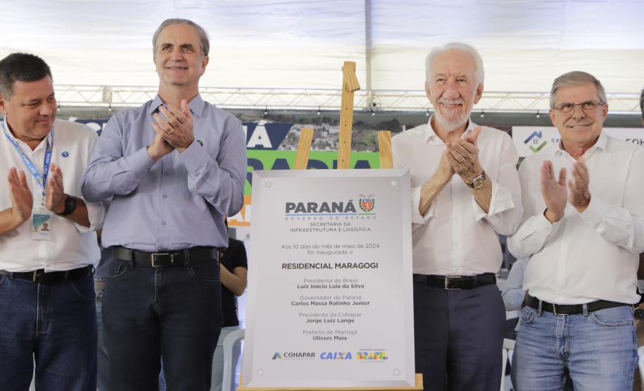 O governador em exercício Darci Piana participou nesta sexta-feira (10) da inauguração do Residencial Maragogi, em Maringá. O empreendimento da P3 Engenharia conta com 200 apartamentos, dos quais 138 contaram com aportes do Governo do Estado para subsídio do valor de entrada às famílias compradoras por meio do programa Casa Fácil Paraná
