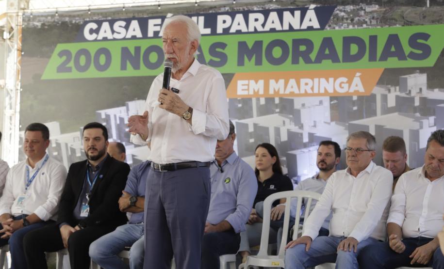 O governador em exercício Darci Piana participou nesta sexta-feira (10) da inauguração do Residencial Maragogi, em Maringá. O empreendimento da P3 Engenharia conta com 200 apartamentos, dos quais 138 contaram com aportes do Governo do Estado para subsídio do valor de entrada às famílias compradoras por meio do programa Casa Fácil Paraná