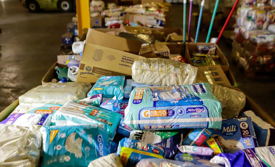 Campanha do Estado chega a 13,2 mil toneladas de doações enviadas ao Rio Grande do Sul