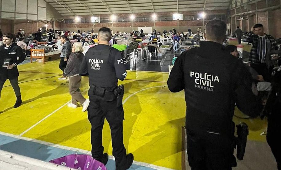 Com 104 agentes e muita tecnologia, forças de segurança do PR seguem apoiando o RS