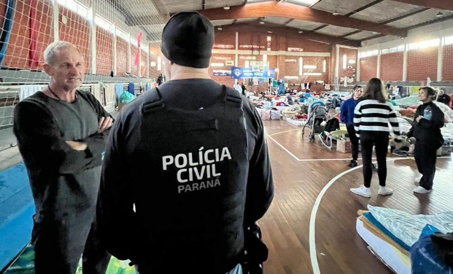 Com 104 agentes e muita tecnologia, forças de segurança do PR seguem apoiando o RS