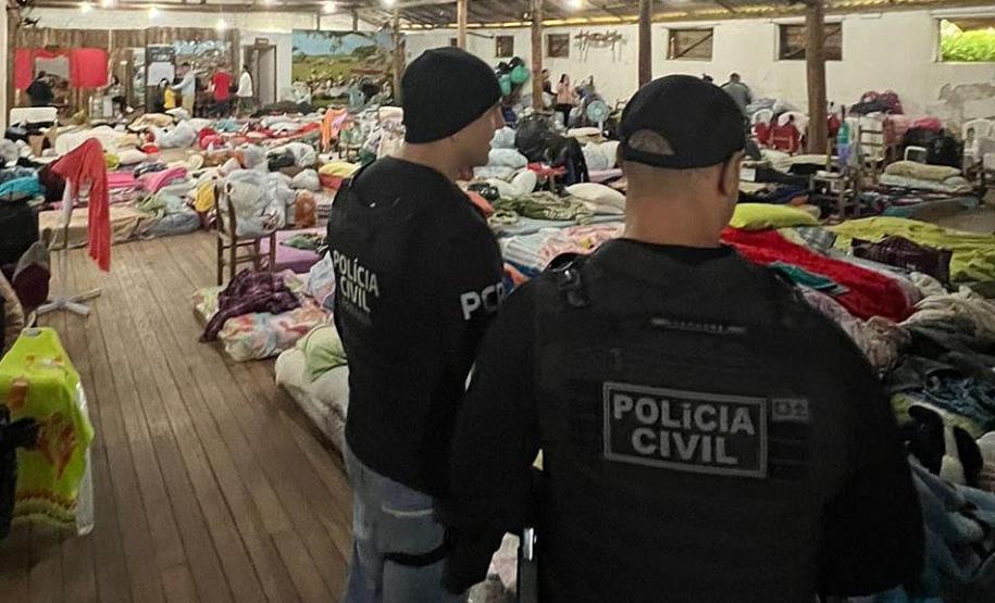 Com 104 agentes e muita tecnologia, forças de segurança do PR seguem apoiando o RS