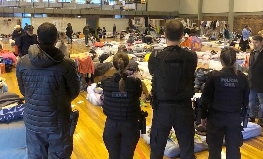 Com 104 agentes e muita tecnologia, forças de segurança do PR seguem apoiando o RS