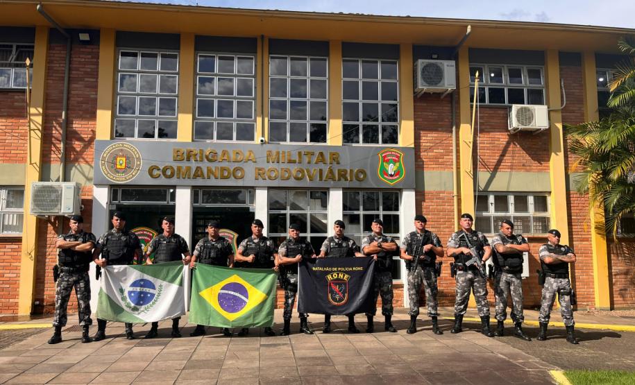 Com 104 agentes e muita tecnologia, forças de segurança do PR seguem apoiando o RS