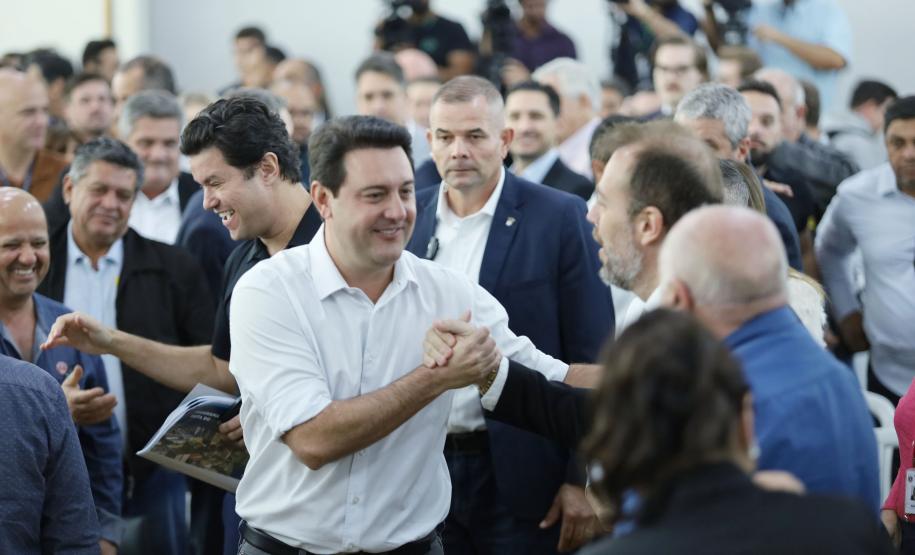 O governador Carlos Massa Ratinho Junior participa nesta quarta-feira (19), do lançamento Programa Rota do Progresso no Palácio Iguaçu.