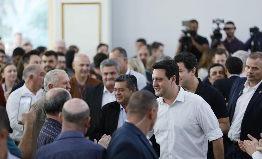 O governador Carlos Massa Ratinho Junior participa nesta quarta-feira (19), do lançamento Programa Rota do Progresso no Palácio Iguaçu.