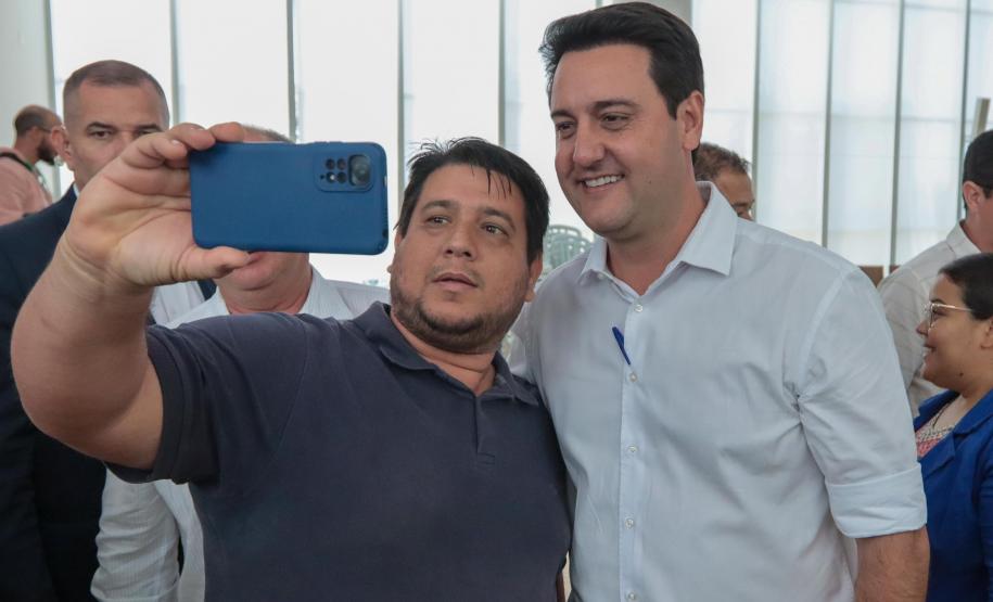 O governador Carlos Massa Ratinho Junior participa nesta quarta-feira (19), do lançamento Programa Rota do Progresso no Palácio Iguaçu.