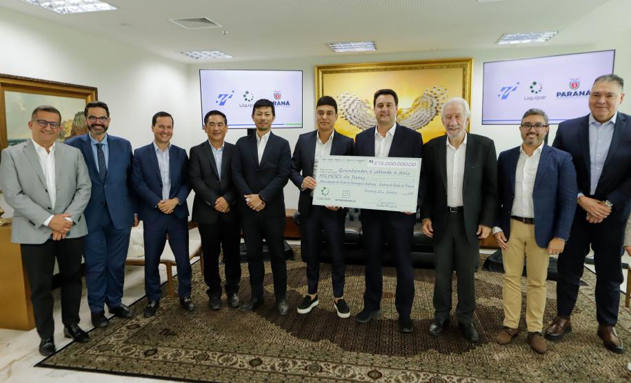 O governador Carlos Massa Ratinho Junior participou da inauguração da Maltaria Campos Gerais, localizada em Ponta Grossa.