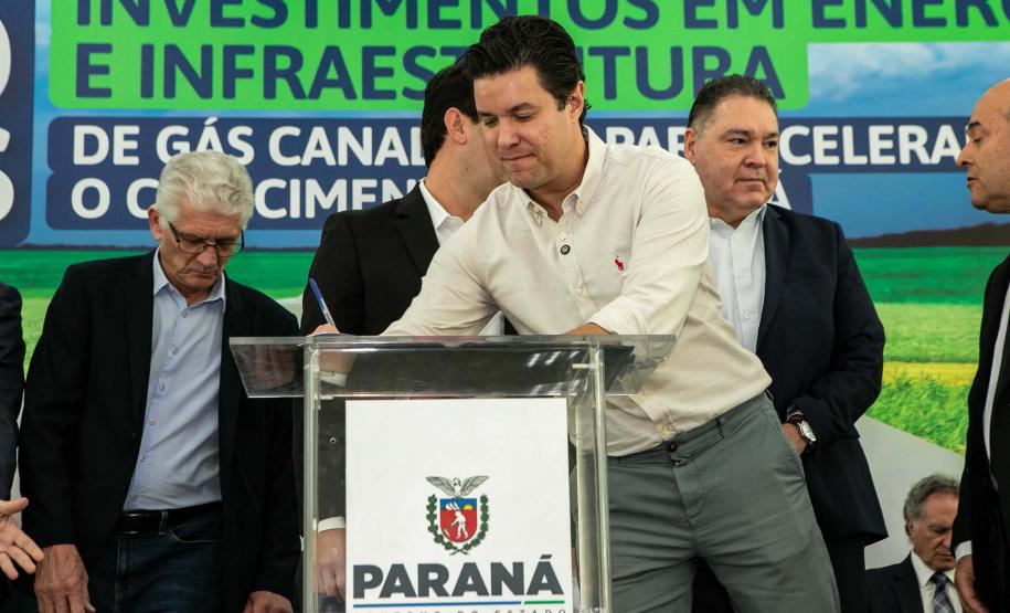 Curitiba, 24 de junho de 2024 - Governador Carlos Massa Ratinho Junior anunciou investimentos de R$ 505 milhões em energia e infraestrutura de gás canalizado para acelarar o crescimento do Paraná.