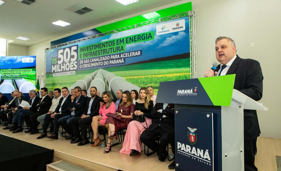 Curitiba, 24 de junho de 2024 - Governador Carlos Massa Ratinho Junior anunciou investimentos de R$ 505 milhões em energia e infraestrutura de gás canalizado para acelarar o crescimento do Paraná.