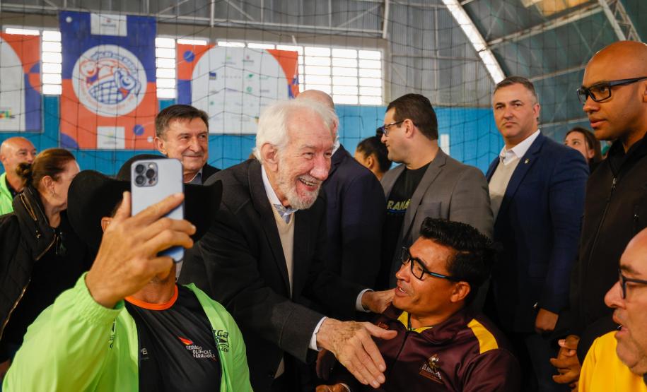 Governador em exercício Darci Piana participa do evento Transformando Pessoas, Formando Vencedores, evento que reuniu atletas e técnicos paranaenses que vão participar dos Jogos Olímpicos e Paralímpicos de Paris 2024.