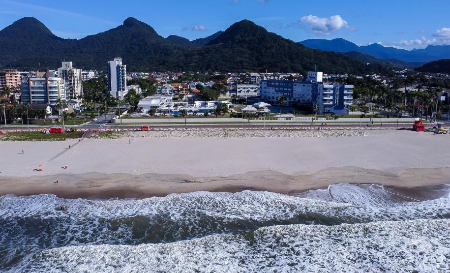 Obras de revitalização da orla de Matinhos alcançam 94,21% no mês de maio