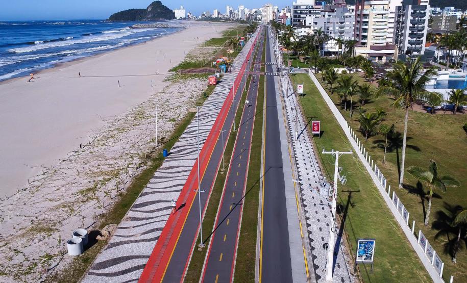 Obras de revitalização da orla de Matinhos alcançam 94,21% no mês de maio