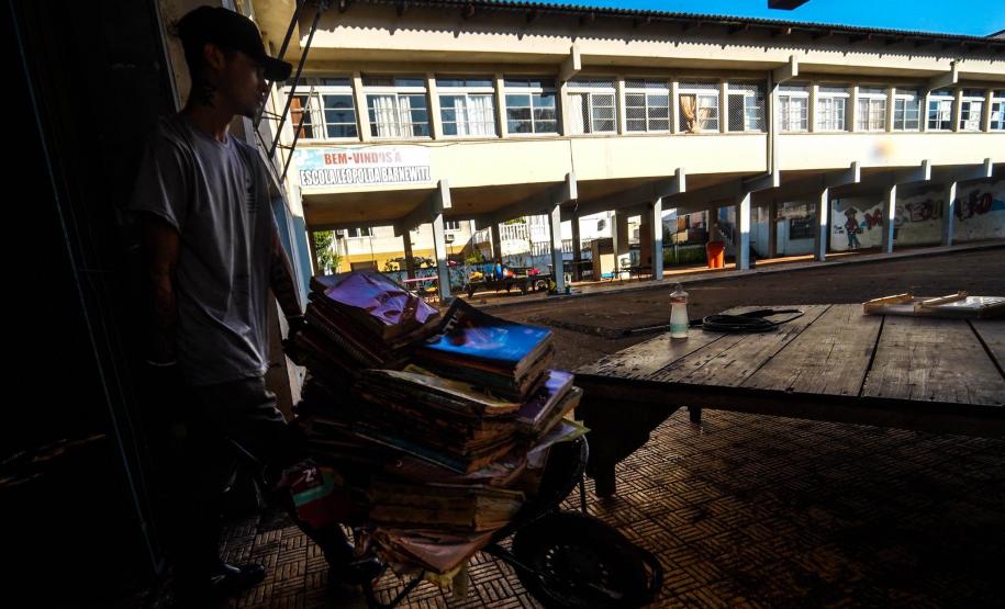 Rio Grande do Sul - Governo do Estado realiza limpeza da Escola Estadual Professora Leopolda Barnewitz. Foto: Pablo Reis/SPGG