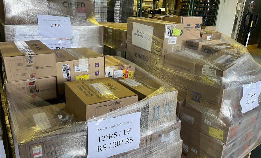 Paraná envia mais de 1,3 milhão de unidades de medicamentos ao Rio Grande do Sul