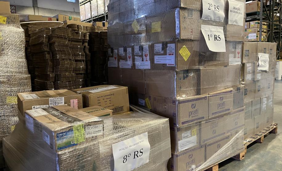 Paraná envia mais de 1,3 milhão de unidades de medicamentos ao Rio Grande do Sul