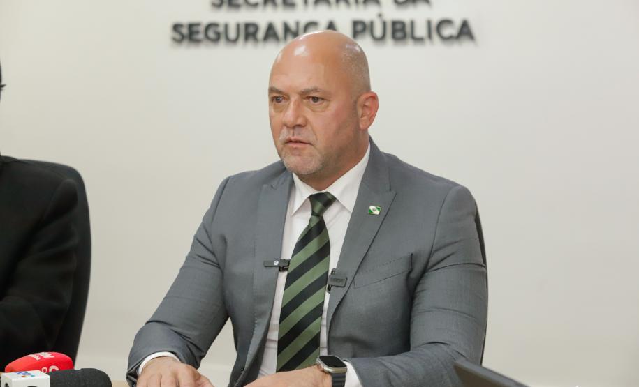 Curitiba, 12 de agosto de 2024 - Coletiva de imprensa na Secretaria Estadual de Segurançna Pública (Sesp) sobre a queda do avião em Vinhedos (SP).