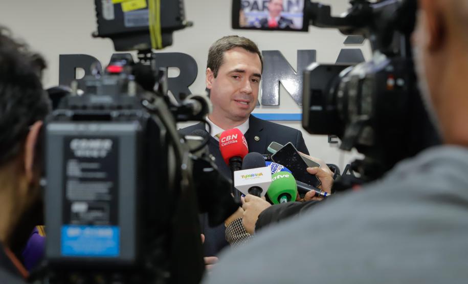 Curitiba, 12 de agosto de 2024 - Coletiva de imprensa na Secretaria Estadual de Segurançna Pública (Sesp) sobre a queda do avião em Vinhedos (SP).