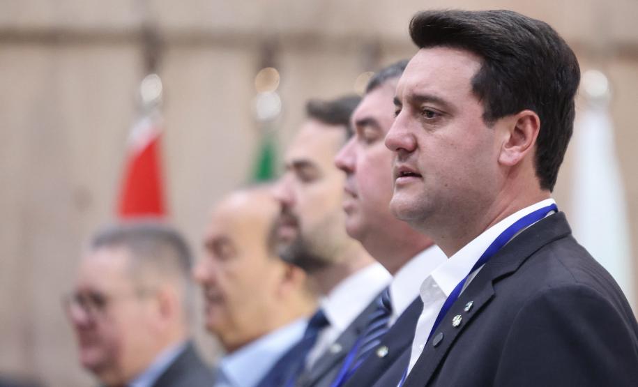 O governador Carlos Massa Ratinho Junior participou nesta quinta-feira (1º) da reunião do Conselho de Desenvolvimento e Integração Sul (Codesul), em Campo Grande (MS).