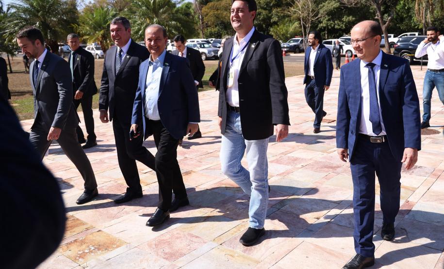 O governador Carlos Massa Ratinho Junior participou nesta quinta-feira (1º) da reunião do Conselho de Desenvolvimento e Integração Sul (Codesul), em Campo Grande (MS).